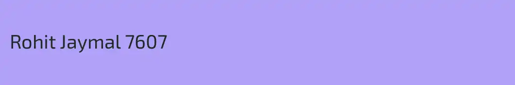 Rohit Jaymal 7607